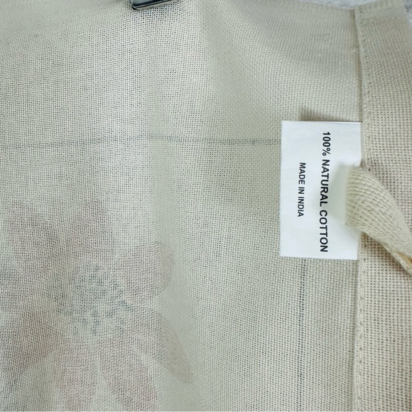 Floral Natural Cotton Tea Towel Herbarium Flora Tan Multicolor - Picture 8 of 13